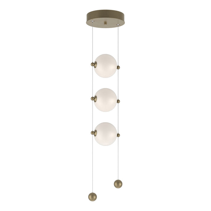 Abacus 3-Light LED Pendant in Soft Gold - 139059-LED-STND-84-GG0668 by Hubbardton Forge