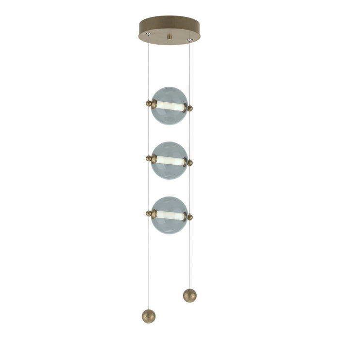 Abacus 3-Light LED Pendant in Soft Gold - 139059-LED-STND-84-YL0668 by Hubbardton Forge