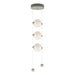 Abacus 3-Light LED Pendant in Sterling - 139059-LED-STND-85-GG0668 by Hubbardton Forge