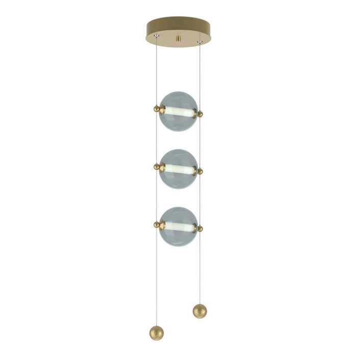 Abacus 3-Light LED Pendant in Modern Brass - 139059-LED-STND-86-YL0668 by Hubbardton Forge