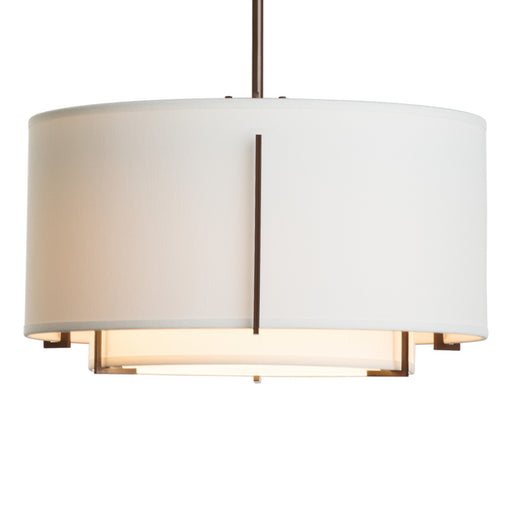 Exos Small Double Shade Pendant in Bronze - 139602-SKT-MULT-05-SF1099-SF1590 by Hubbardton Forge