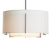 Exos Small Double Shade Pendant in Vintage Platinum - 139602-SKT-MULT-82-SF1099-SF1590 by Hubbardton Forge