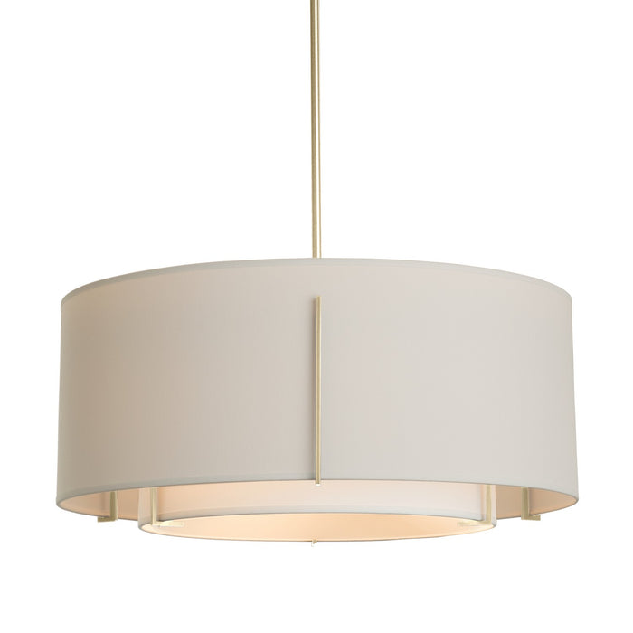 Exos Double Shade Pendant in Modern Brass - 139605-SKT-MULT-86-SF1590-SE2290 by Hubbardton Forge