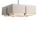 Exos Square Large Double Shade Pendant in Dark Smoke - 139635-SKT-MULT-07-SF2012-SE2401 by Hubbardton Forge