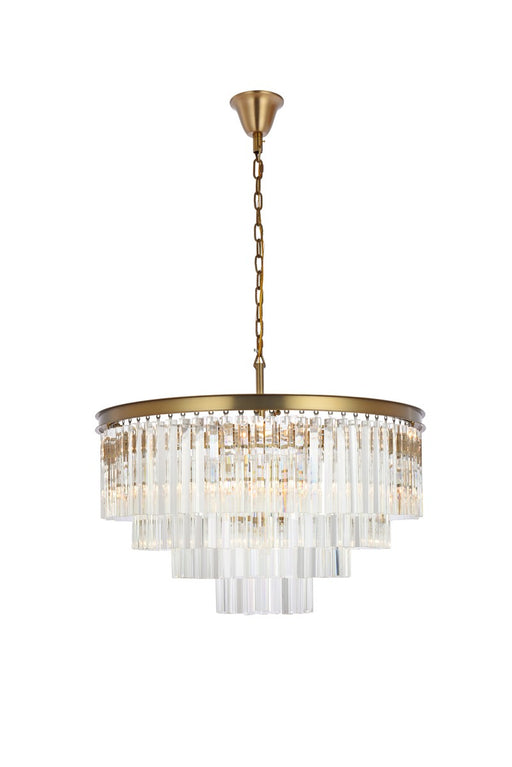 1201D32SG/RC- Sydney 17-Light Chandelier in Satin Gold by Elegant Lighting