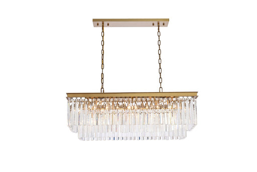 1202D40SG/RC- Sydney 12-Light Chandelier in Satin Gold by Elegant Lighting