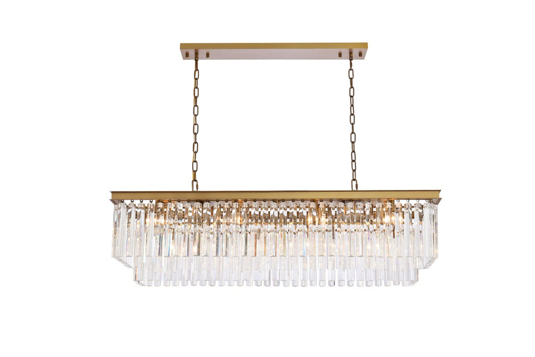 1202D50SG/RC- Sydney 12-Light Chandelier in Satin Gold by Elegant Lighting