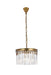 1208D16SG/RC- Sydney 3-Light Pendant in Satin Gold by Elegant Lighting