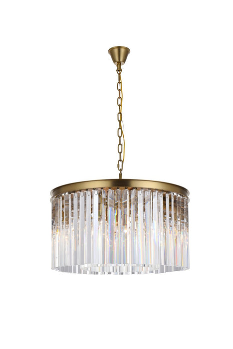 1208D26SG/RC- Sydney 8-Light Chandelier in Satin Gold by Elegant Lighting