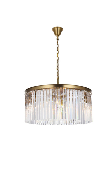 1208D31SG/RC- Sydney 8-Light Chandelier in Satin Gold by Elegant Lighting