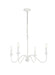 LD5006D30WH- Rohan 4-Light Chandelier in White by Elegant Lighting