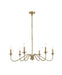 LD5006D36SG- Rohan 6-Light Chandelier in Satin Gold by Elegant Lighting