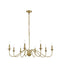 LD5006D42SG- Rohan 8-Light Chandelier in Satin Gold by Elegant Lighting