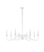 LD5006D42WH- Rohan 8-Light Chandelier in White by Elegant Lighting