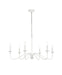 LD5056D30WH- Rohan 6-Light Chandelier in White by Elegant Lighting