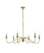 LD5056D42SG- Rohan 6-Light Chandelier in Satin Gold by Elegant Lighting