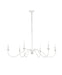 LD5056D48WH- Rohan 6-Light Chandelier in White by Elegant Lighting