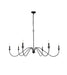 Rohan Six Light Chandelier in Matte Black