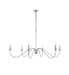 Rohan Six Light Chandelier in Polished Nickel