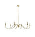 Rohan Six Light Chandelier in Satin Gold