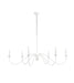 Rohan Six Light Chandelier in White