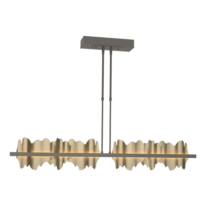 Hildene Large LED Pendant in Dark Smoke with Soft Gold Accent - 139652-LED-STND-07-84 by Hubbardton Forge