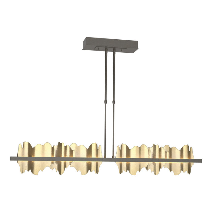 Hildene Large LED Pendant in Dark Smoke with Modern Brass Accent - 139652-LED-STND-07-86 by Hubbardton Forge