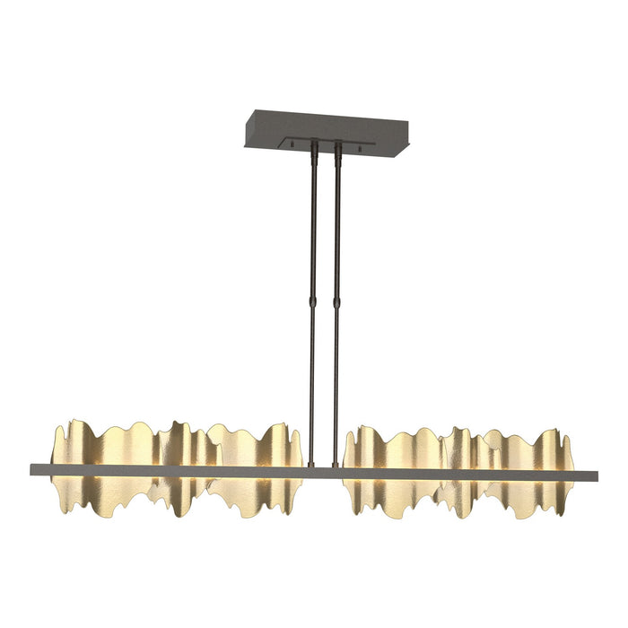 Hildene Large LED Pendant in Oil Rubbed Bronze with Modern Brass Accent - 139652-LED-STND-14-86 by Hubbardton Forge