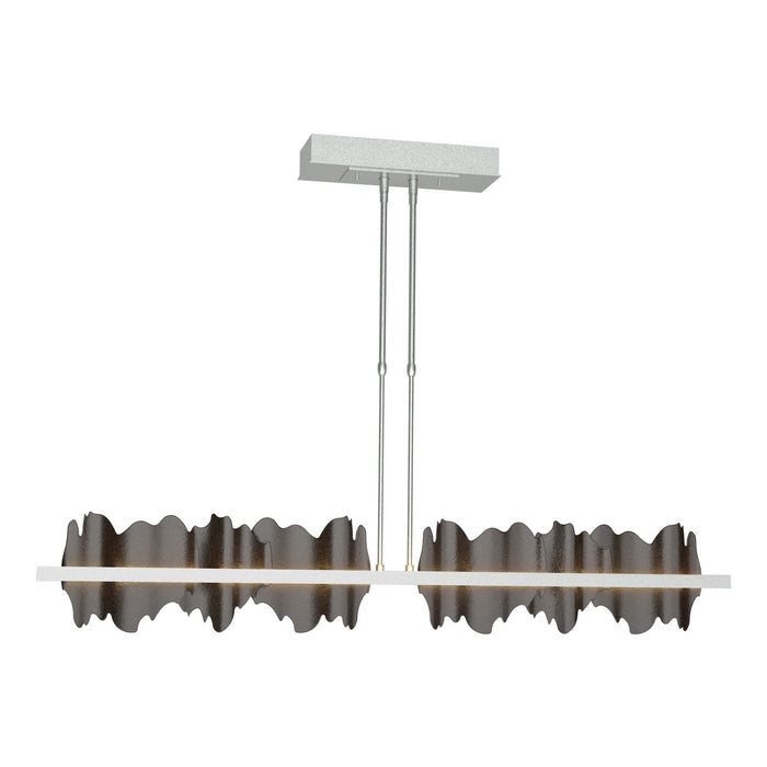 Hildene Large LED Pendant in Vintage Platinum with Oil Rubbed Bronze Accent - 139652-LED-STND-82-14 by Hubbardton Forge