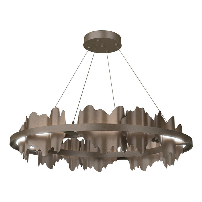 Hildene Circular LED Pendant in Bronze with Bronze Accent - 139653-LED-STND-05-05 by Hubbardton Forge