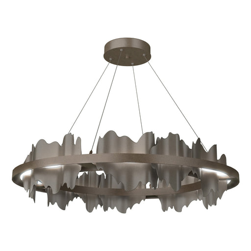 Hildene Circular LED Pendant in Bronze with Dark Smoke Accent - 139653-LED-STND-05-07 by Hubbardton Forge