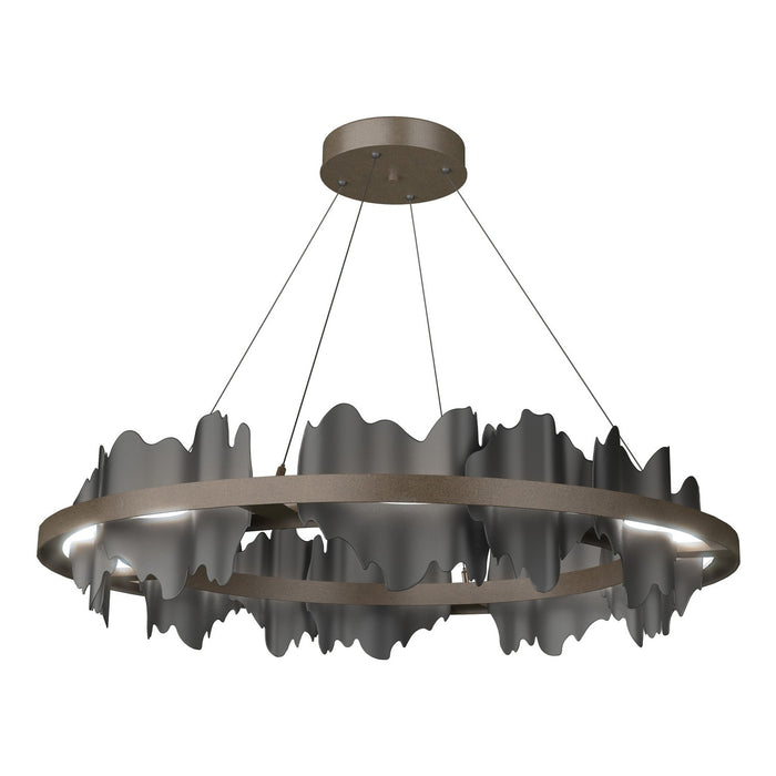 Hildene Circular LED Pendant in Bronze with Black Accent - 139653-LED-STND-05-10 by Hubbardton Forge