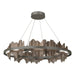 Hildene Circular LED Pendant in Dark Smoke with Bronze Accent - 139653-LED-STND-07-05 by Hubbardton Forge