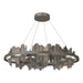 Hildene Circular LED Pendant in Dark Smoke with Dark Smoke Accent - 139653-LED-STND-07-07 by Hubbardton Forge