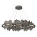 Hildene Circular LED Pendant in Natural Iron with Dark Smoke Accent - 139653-LED-STND-20-07 by Hubbardton Forge