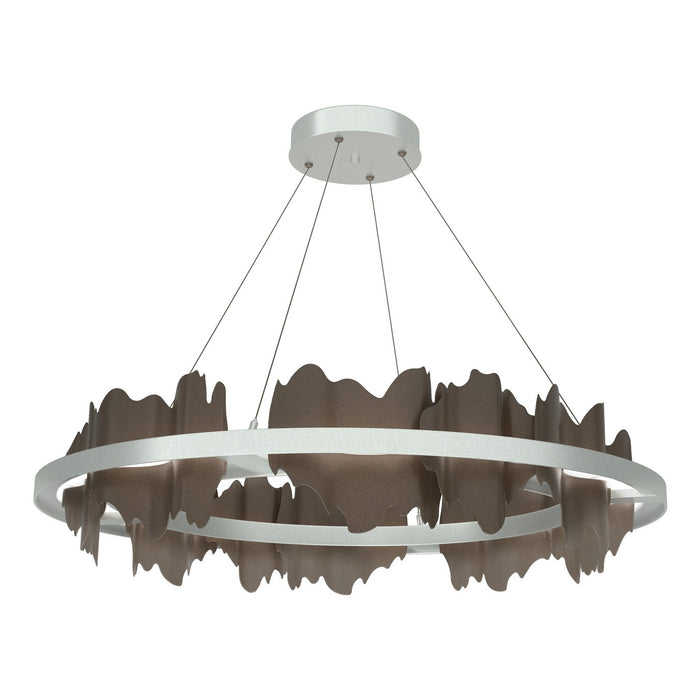 Hildene Circular LED Pendant in Vintage Platinum with Bronze Accent - 139653-LED-STND-82-05 by Hubbardton Forge