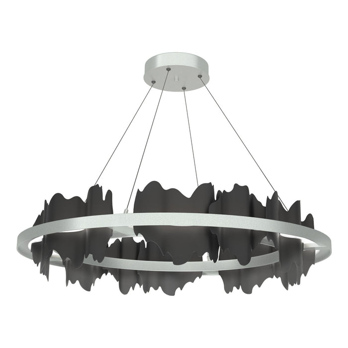 Hildene Circular LED Pendant in Vintage Platinum with Black Accent - 139653-LED-STND-82-10 by Hubbardton Forge