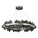 Hildene Circular LED Pendant in Vintage Platinum with Oil Rubbed Bronze Accent - 139653-LED-STND-82-14 by Hubbardton Forge