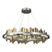 Hildene Circular LED Pendant in Vintage Platinum with Modern Brass Accent - 139653-LED-STND-82-86 by Hubbardton Forge