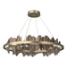 Hildene Circular LED Pendant in Soft Gold with Bronze Accent - 139653-LED-STND-84-05 by Hubbardton Forge