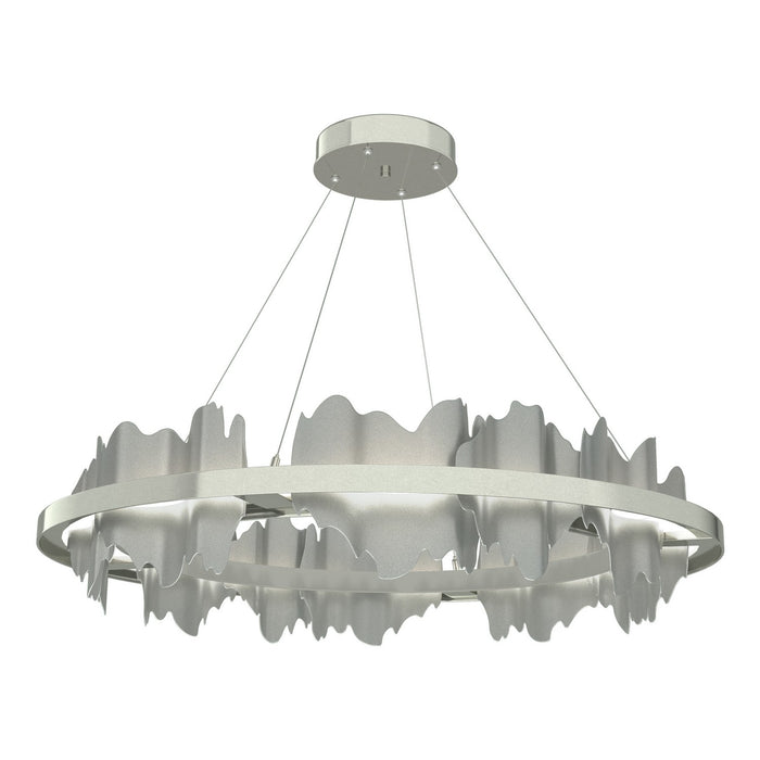 Hildene Circular LED Pendant in Sterling with Vintage Platinum Accent - 139653-LED-STND-85-82 by Hubbardton Forge