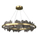 Hildene Circular LED Pendant in Modern Brass with Dark Smoke Accent - 139653-LED-STND-86-07 by Hubbardton Forge