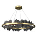 Hildene Circular LED Pendant in Modern Brass with Black Accent - 139653-LED-STND-86-10 by Hubbardton Forge