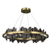 Hildene Circular LED Pendant in Modern Brass with Oil Rubbed Bronze Accent - 139653-LED-STND-86-14 by Hubbardton Forge