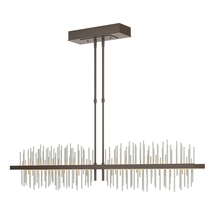 Gossamer Large LED Pendant in Bronze with Vintage Platinum Accent - 139655-LED-STND-05-82 by Hubbardton Forge