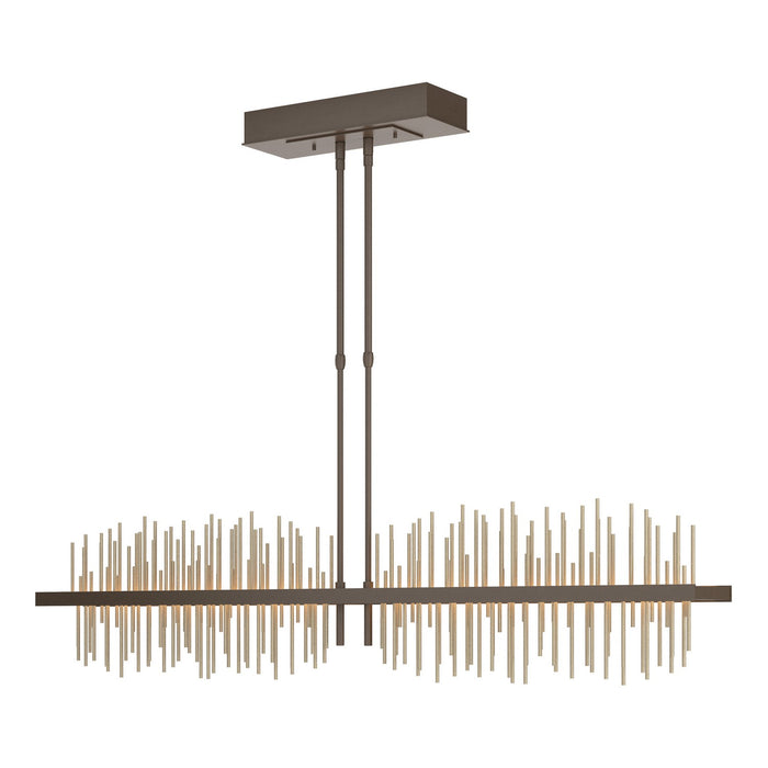 Gossamer Large LED Pendant in Bronze with Soft Gold Accent - 139655-LED-STND-05-84 by Hubbardton Forge