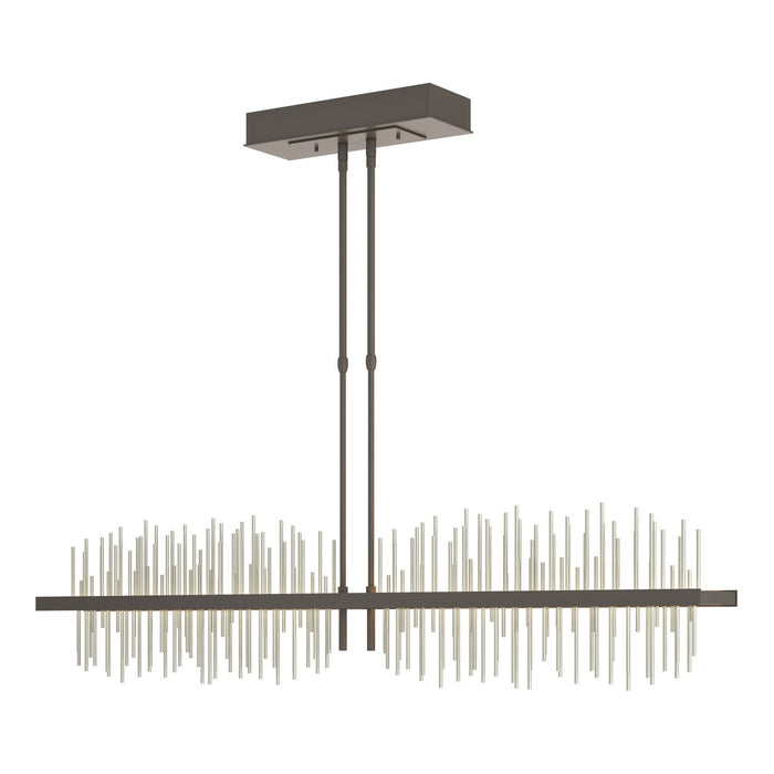 Gossamer Large LED Pendant in Dark Smoke with Sterling Accent - 139655-LED-STND-07-85 by Hubbardton Forge