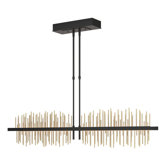 Gossamer Large LED Pendant in Black with Modern Brass Accent - 139655-LED-STND-10-86 by Hubbardton Forge