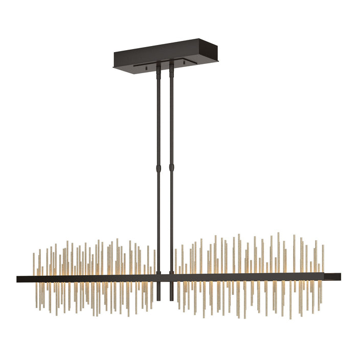 Gossamer Large LED Pendant in Oil Rubbed Bronze with Soft Gold Accent - 139655-LED-STND-14-84 by Hubbardton Forge