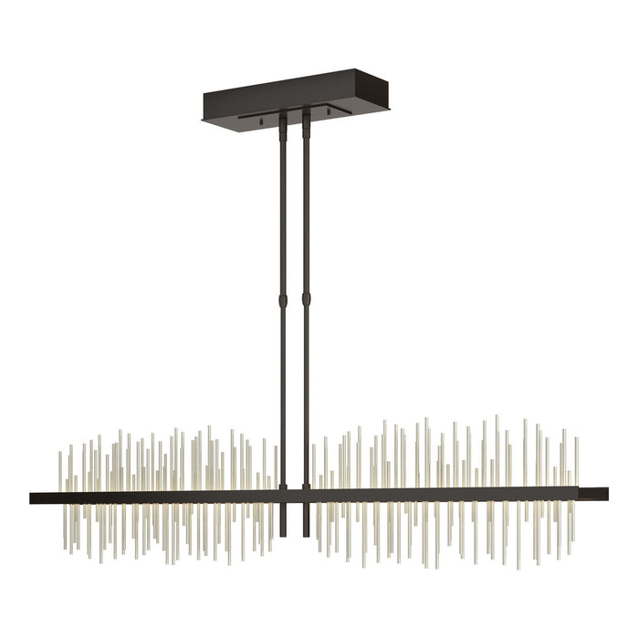 Gossamer Large LED Pendant in Oil Rubbed Bronze with Sterling Accent - 139655-LED-STND-14-85 by Hubbardton Forge